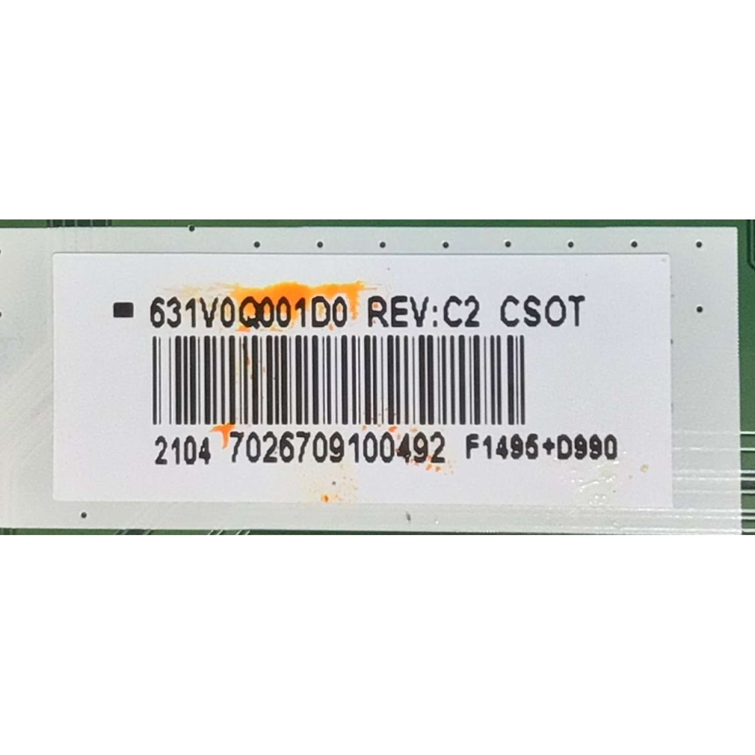 MAIN PARA TV TOSHIBA NUMERO DE PARTE 631V0Q001D0 / VTV-L55736 / VTV-L55736 REV:1 / 631V0Q00170 REV:C2 / UCM8 VTV-L55736 REV:1 / MODELO 43LF621U21 - Imagen 2